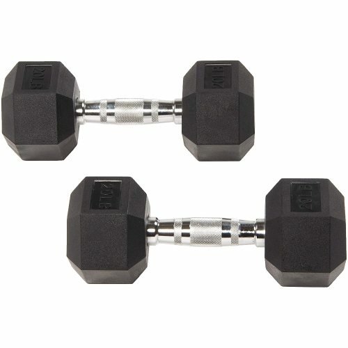 BalanceFrom Rubber Encased Hex Dumbbell Single DB20S - Image 5
